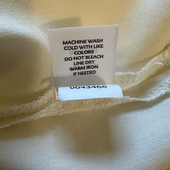 J Jill 100% Silk Long Sleeve Ivory Button Down Shirt - Picture 12 of 15